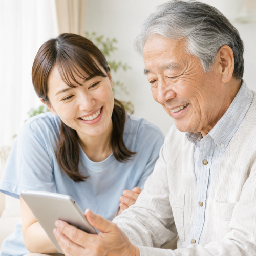 入れ歯治療を相談する親子