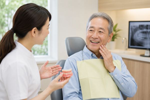 入れ歯を調整するイメージ