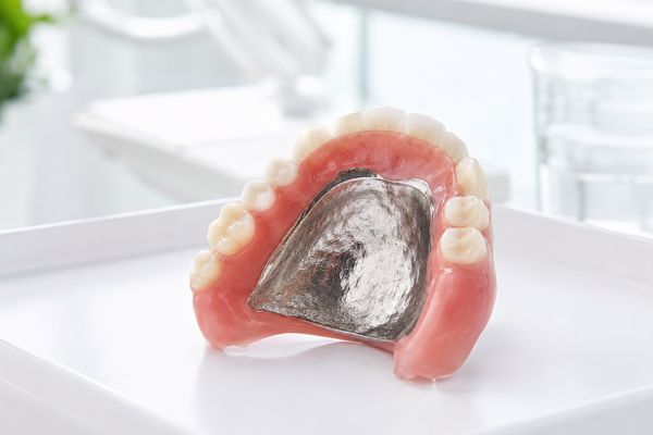 金属床の入れ歯のイメージ