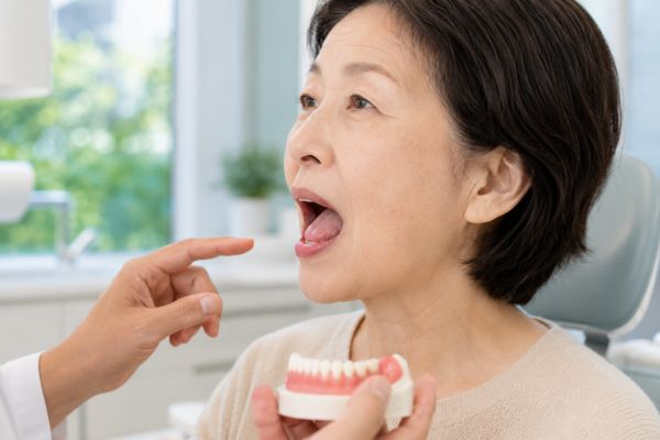 顎や舌や唇の動きを分析するイメージ